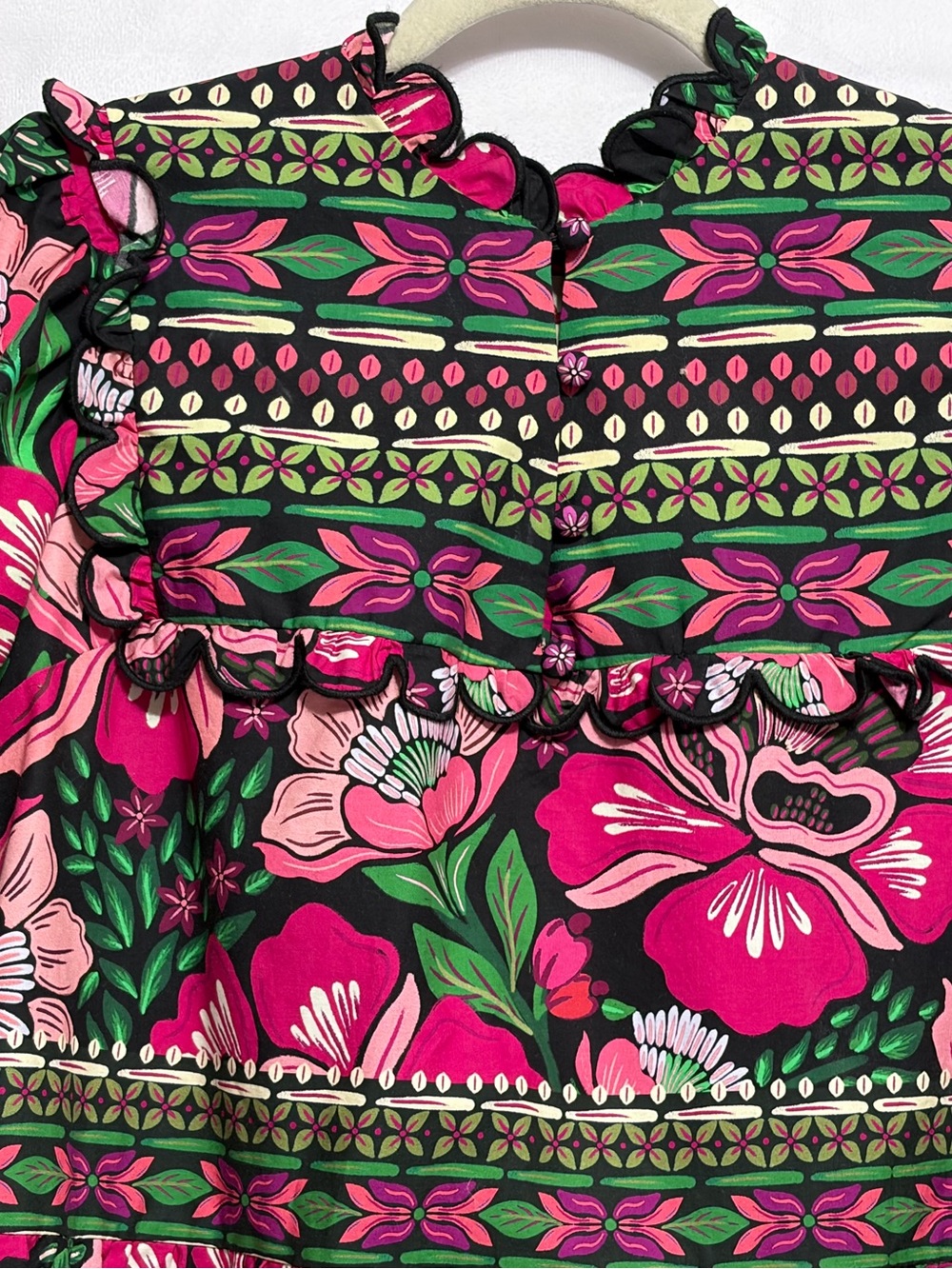 FARM Rio Pink Green Floral Mini Dress - Picture 2 of 13